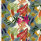 Watercolor Abstract Tropical Leaves Patterned Digital Printed Fabric